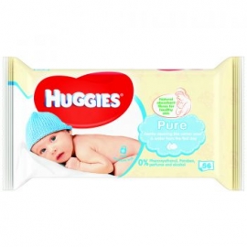 Huggies - Servetele umede bebelusi Pure, 56buc
