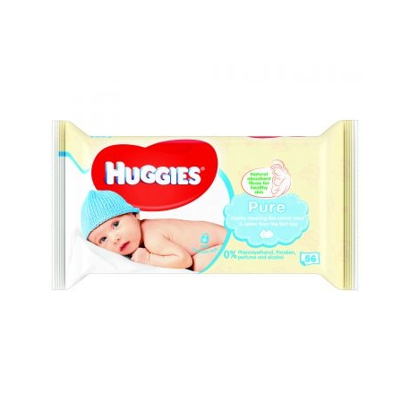 Huggies - Servetele umede bebelusi Pure 56 buc