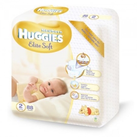 Huggies - Scutece Elite Soft 2, 4–7 kg, 88 buc