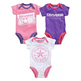 Converse - All Star Infant Set 3 Body Gift, Roz/Mov