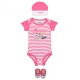 Converse - All Star Infant Set 3 piese, 0-6 luni, Mod Pink