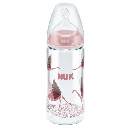NUK - Biberon First Choice + 300ml, Roz
