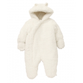 Mothercare - Salopeta Fluffy Snowsuit, White