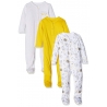 Mothercare - Pijamale body all-in-one Wild, 3 buc