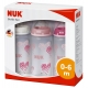 NUK - Set 3 Biberoane First Choice+ 300ml, Pink