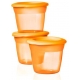 Tommee Tippee - Essentials Recipiente de stocare hrana (set 3 buc portocalii)