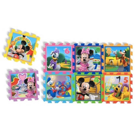 Covoras Puzzle Minnie & Mickey Mouse - "Playground", 8 buc,