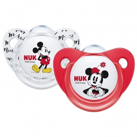 NUK - Suzete Disney Minnie Mouse, 2 buc, 0-6 luni alb/rosu