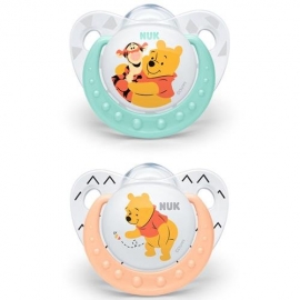 NUK - Suzete Disney Winnie the Pooh, 2 buc, 0-6 luni Crem