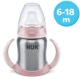 NUK - Canita otel inoxidabil cu manere First Choice+ 150ml, 6 luni+, Roz