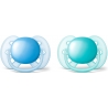 Philips AVENT - Suzete Ultra Soft, 6-18 luni, Bleu/Verde, 2 buc