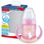 NUK - Canita cu manere First Choice+ 150ml, 6 luni+, Night/Roz