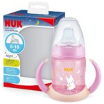 NUK - Canita cu manere First Choice+ 150ml, 6 luni+, Night/Roz