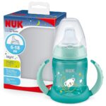 NUK - Canita cu manere First Choice+ 150ml, 6 luni+, Night/Verde