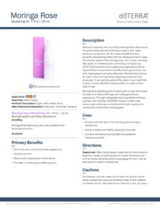 doTERRA - Amestec hranitor pentru ten cu ulei de Moringa si Trandafir 30 ml (Moringa Rose Oil) - imagine 5