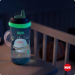 NUK - Cana cu cioc tare Kiddy Cup Night, 300ml, 12 luni+, Night/Blue Planet - imagine 2