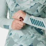 Helly Hansen - Bluza termica dama W Lifa Merino MidW cu lana merinos, Green Mist Mountain Camo - imagine 4