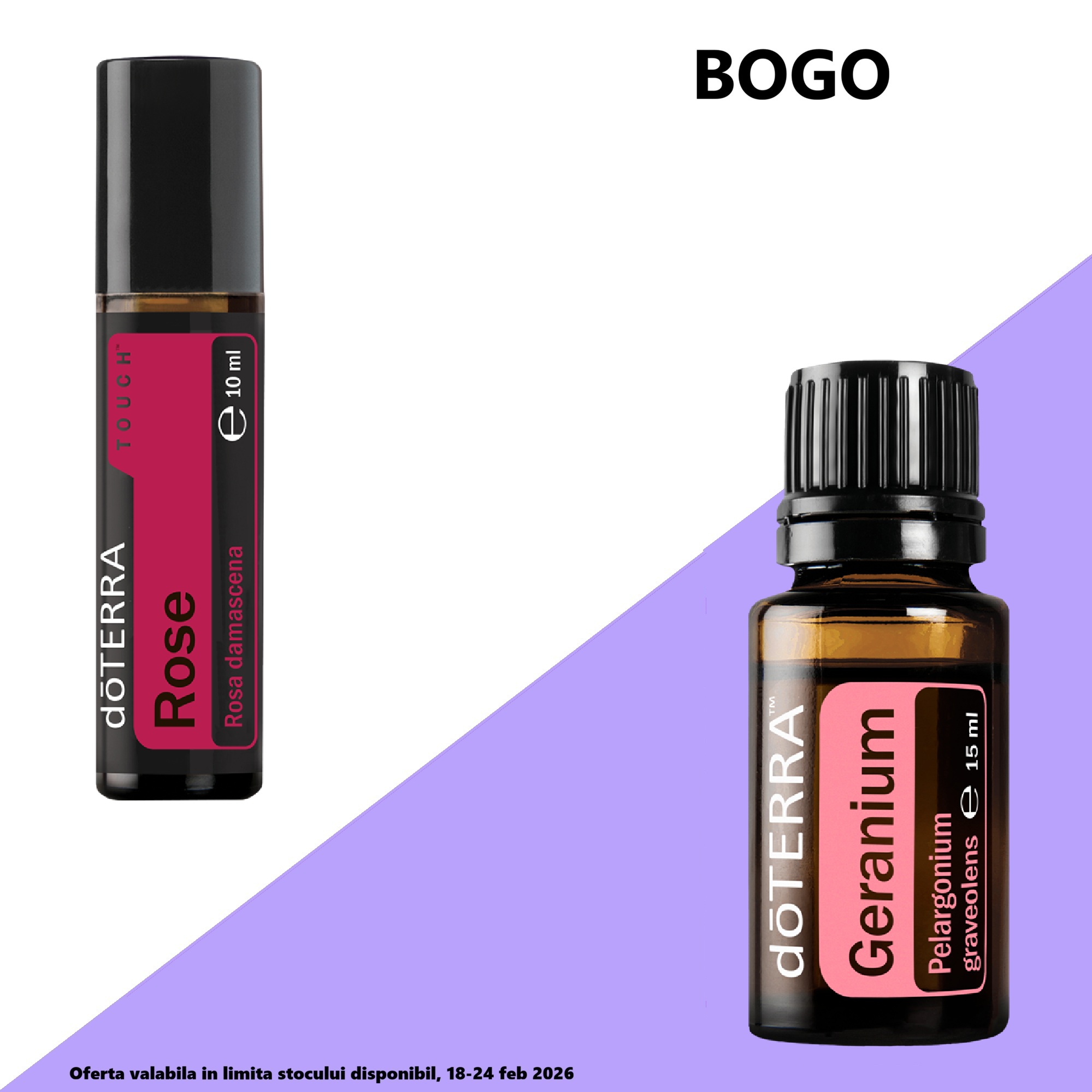 doTERRA – BOGO Rose Touch 10 ml + Geranium 15 ml