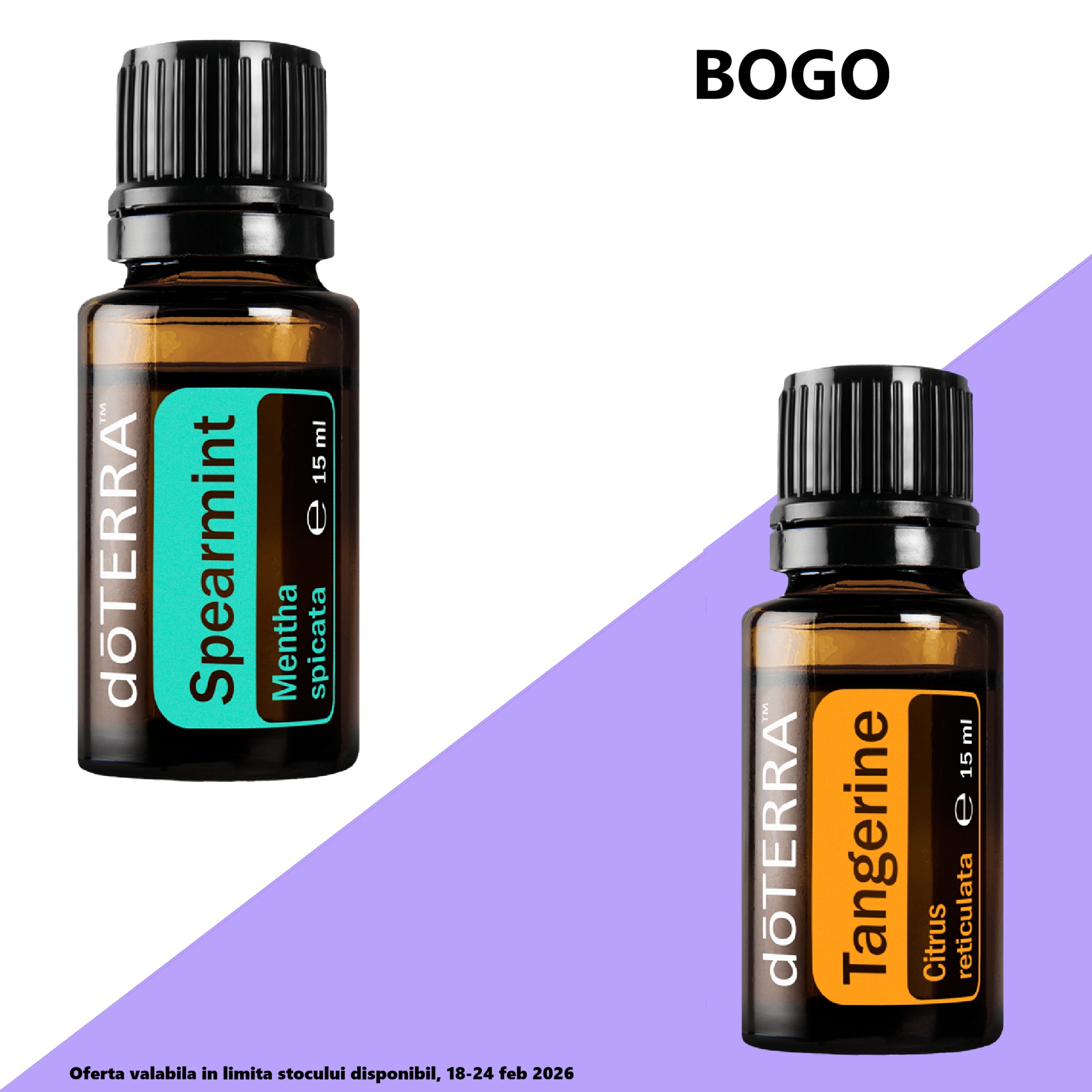 doTERRA – BOGO Spearmint 15 ml + Tangerine 15 ml